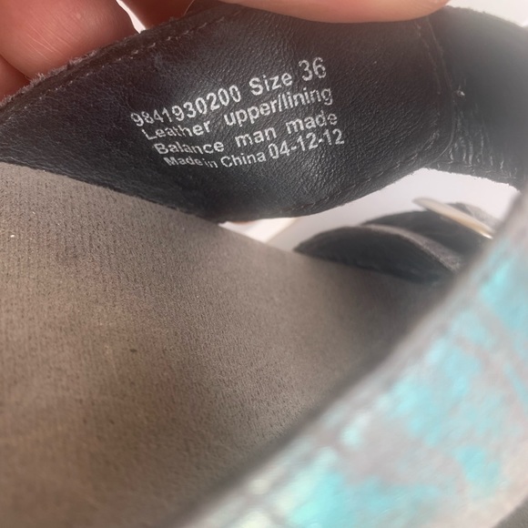 Dansko grey blue iridescent leather slip on clog size 5.5-6 (European 36) - Picture 9 of 14